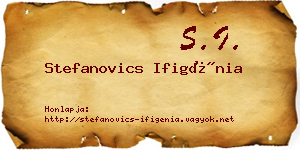 Stefanovics Ifigénia névjegykártya